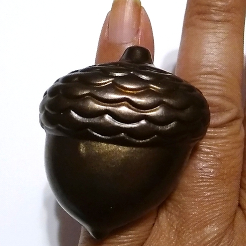 Brown Hard Plastic Acorn Ring